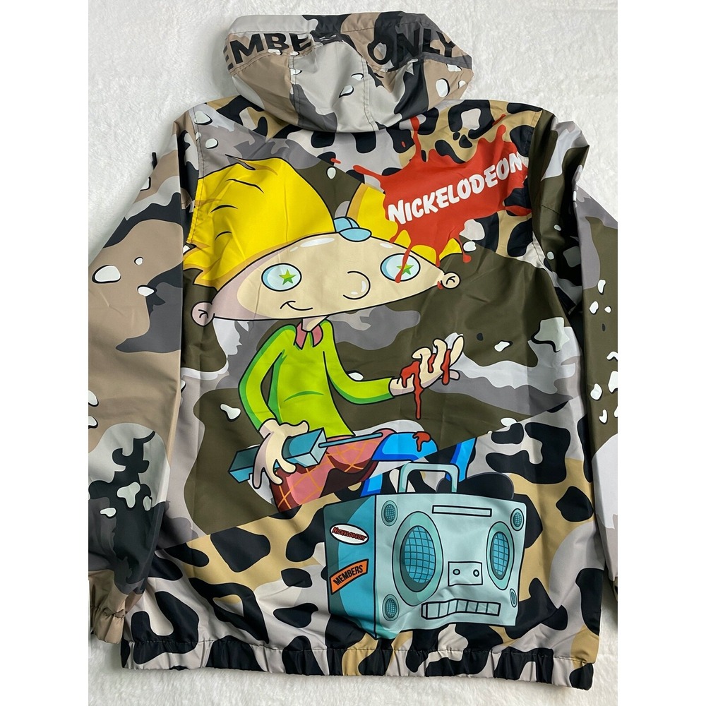 Member Only X Nickelodeon Hey Arnold Camouflage Hooded Jacket Size Large. - Picture 2 of 10